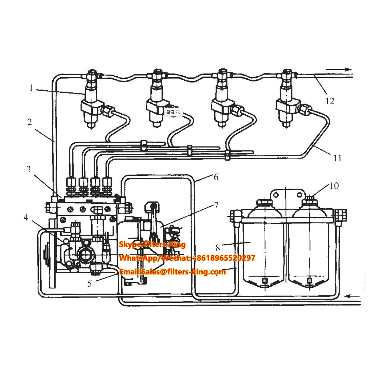 sistema de suministro de combustible del motor diesel