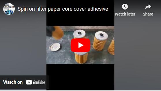 Adhesivo giratorio para cubierta del núcleo de papel de filtro