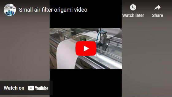 Vídeo de origami con filtro de aire pequeño